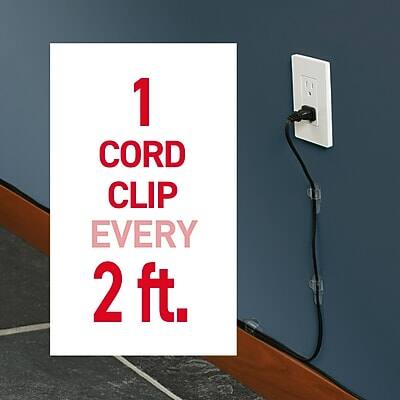 1 CORD CLIP EVERY 2 FT.