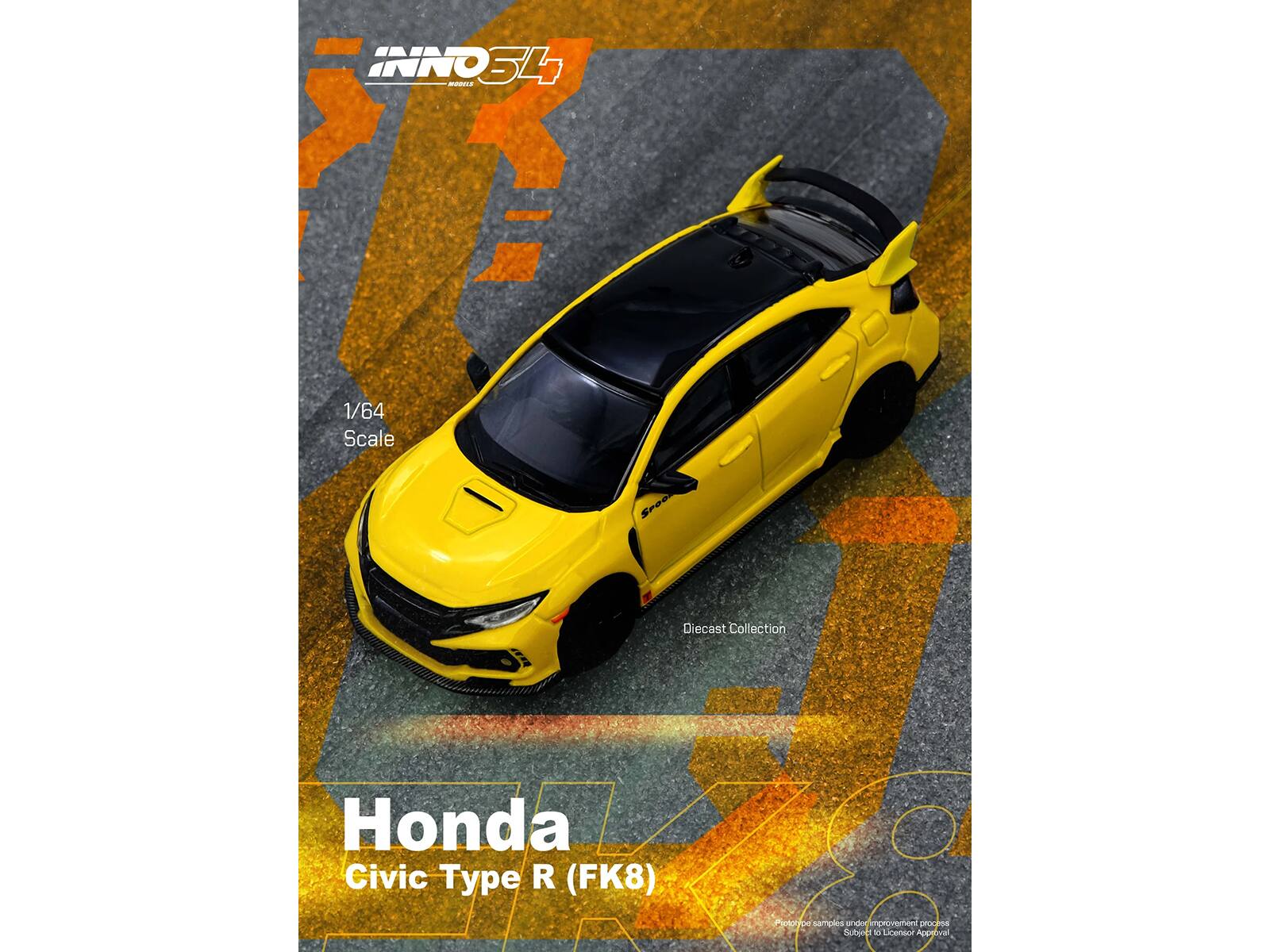 INNO34 - S 1/64 Scale Sree R Diecast Collection Honda Civic Type R (FK8)  
Prototype under improvement process  
Subject to Licensor Approval