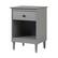 Angle. Walker Edison - Classic Solid Wood 1-Drawer Nightstand - Grey.