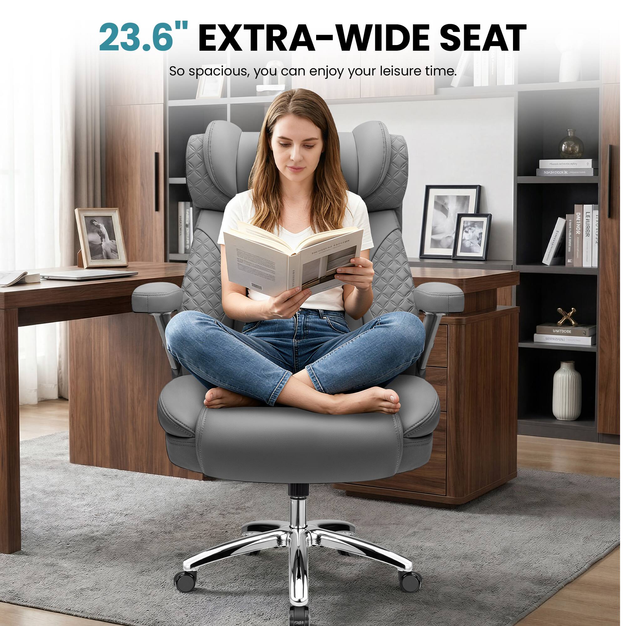 23.6" EXTRA-WIDE SEAT  
So spacious, you can enjoy your leisure time.