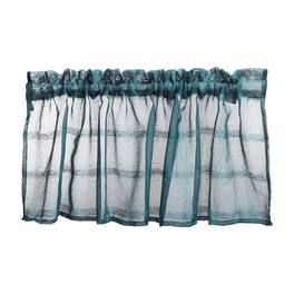 Unique Bargains - Window Valance Curtains, 51x16 Inch, Small Short Light Filtering Sheer for Bedroom Bathroom Living Room - Blue
