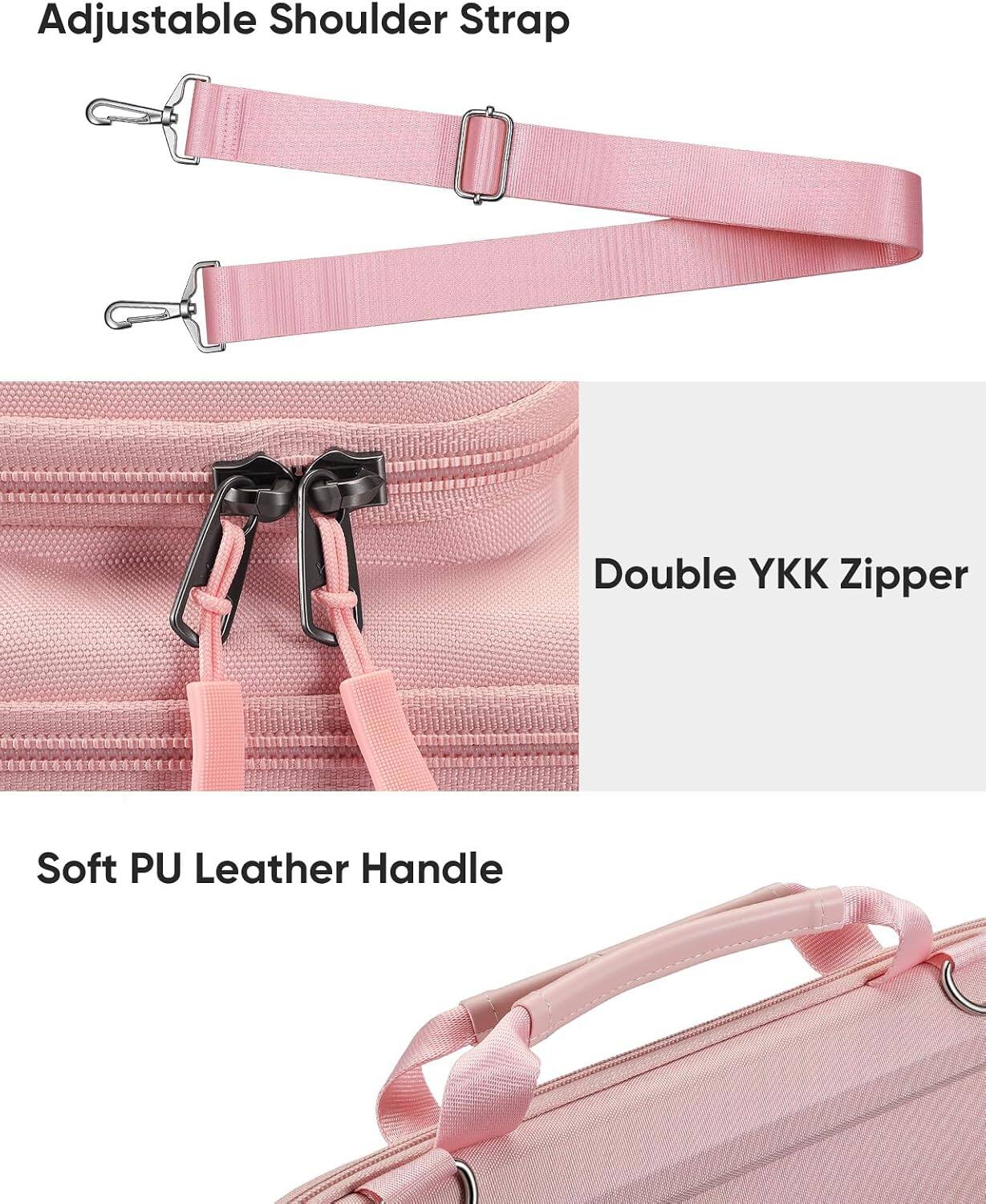 Adjustable Shoulder Strap

Double YKK Zipper

Soft PU Leather Handle