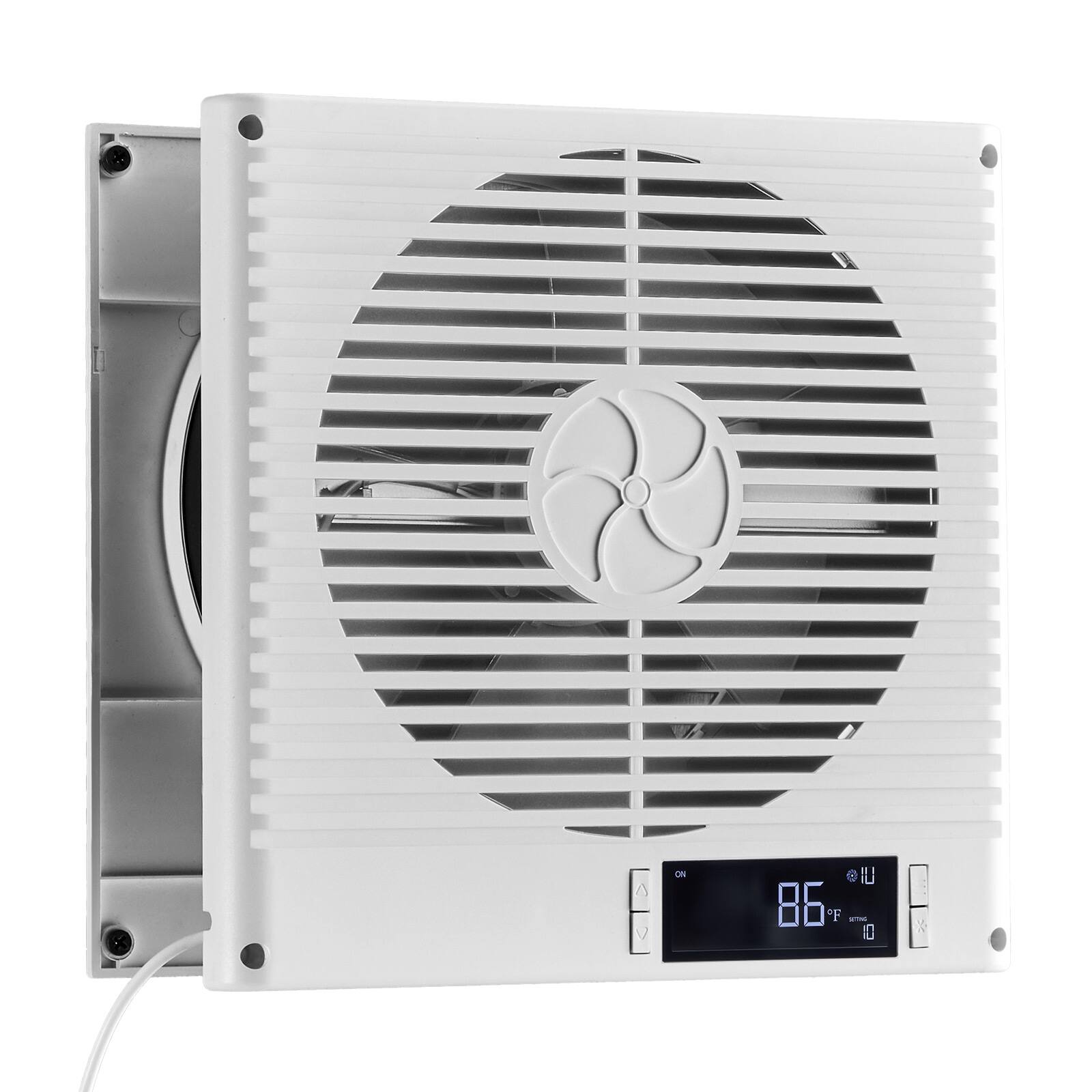 Alt View 5. VEVOR - 7.5-Inch Room to Room Fan, 2-in-1 305 CFM Through Wall Fan with Remote Control & Two-Way Airflow, 10-Speed Ventilation - White.