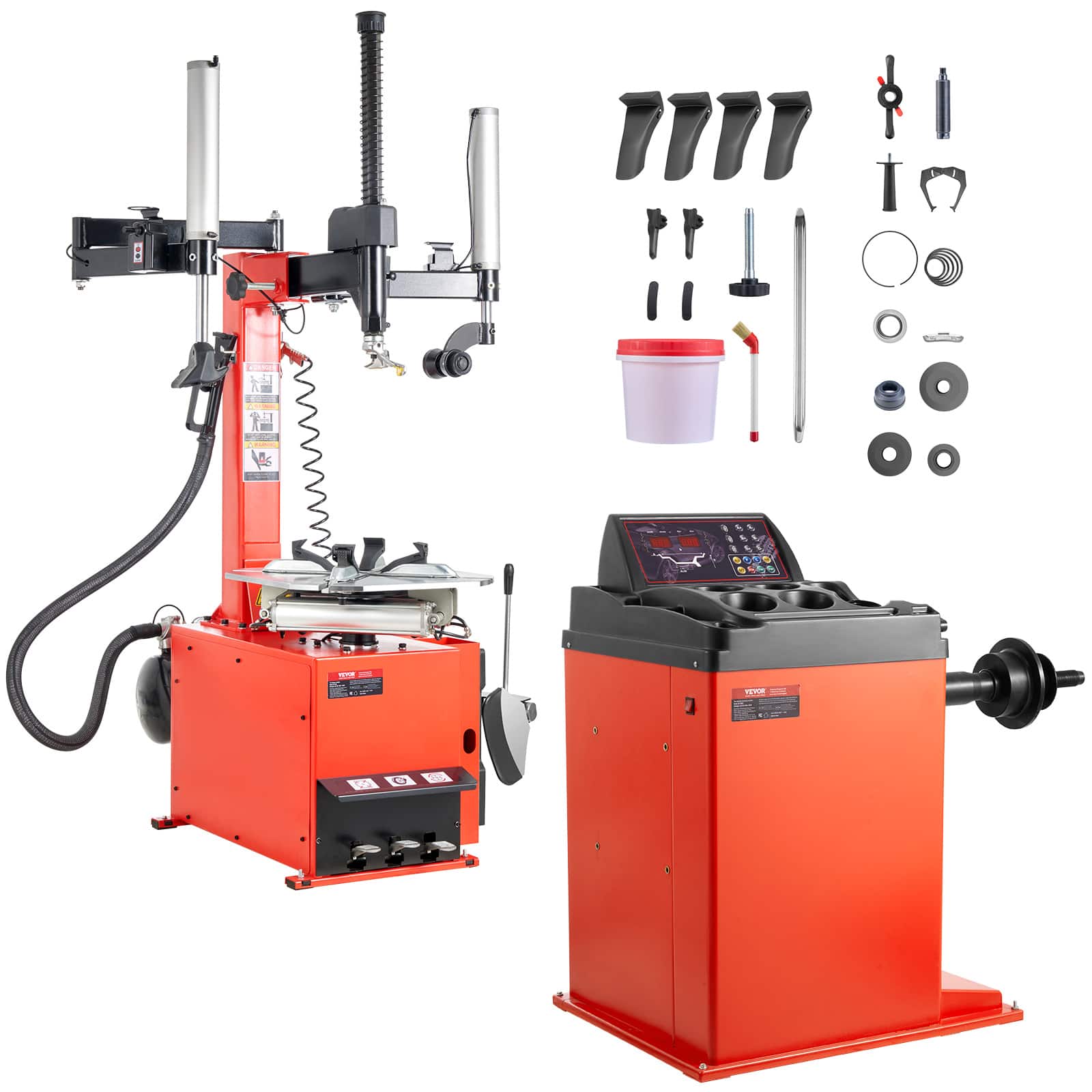 "VEVOR - Electric Tire Changer, 18"" Spindle, Durable Tire Changer Tire Balancer with 1.5 HP Motor, Accurate Tire Changer Tire - Red" price history on PriceWatchPro