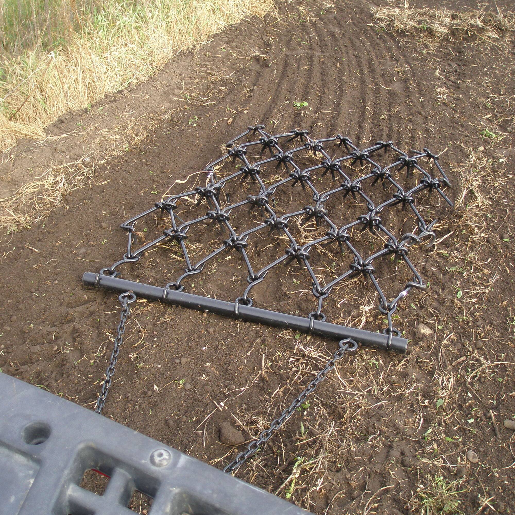 Alt View 10. Field Tuff - Field Tuff 4x4 Foot Steel Durable Chain Rake Field Leveling ATV Drag Harrow - Black.
