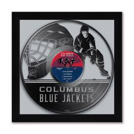 Sporticulture - Columbus Jackets 13" x 13" Framed Vinyl Record Art Print - Blue