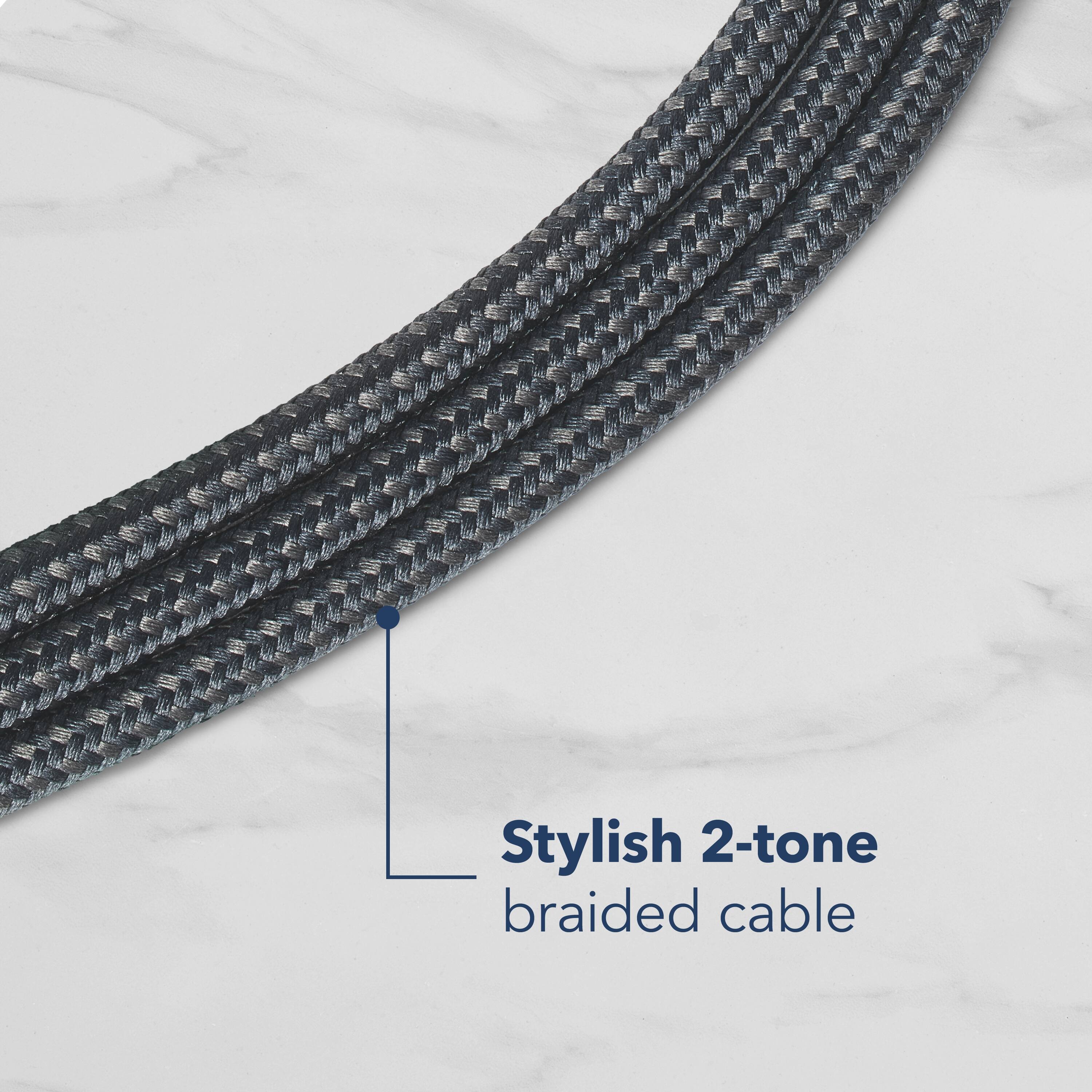 Stylish 2-tone braided cable
