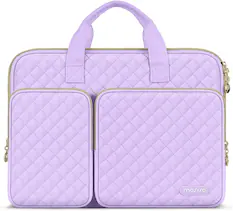 Front. mosiso - 13-13.3 inch Laptop Sleeve 360 Protective Laptop Case for MacBook Air Pro 13 14, HP Dell Acer ASUS Lenovo - Purple.