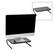 Alt View 16. Mind Reader - Monitor Stand, Ventilated Laptop Riser, Desktop Organizer, Metal, 14.5"L x 11.25"W x 4.25"H, Set of 2 - Black.