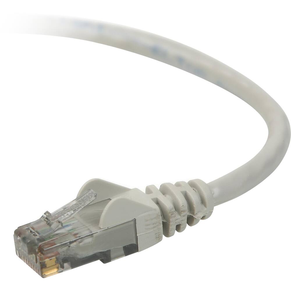 Front. Belkin - Belkin RJ45 Category 6 Snagless Patch Cable - 4 ft - RJ-45 Male to Male - Gray.