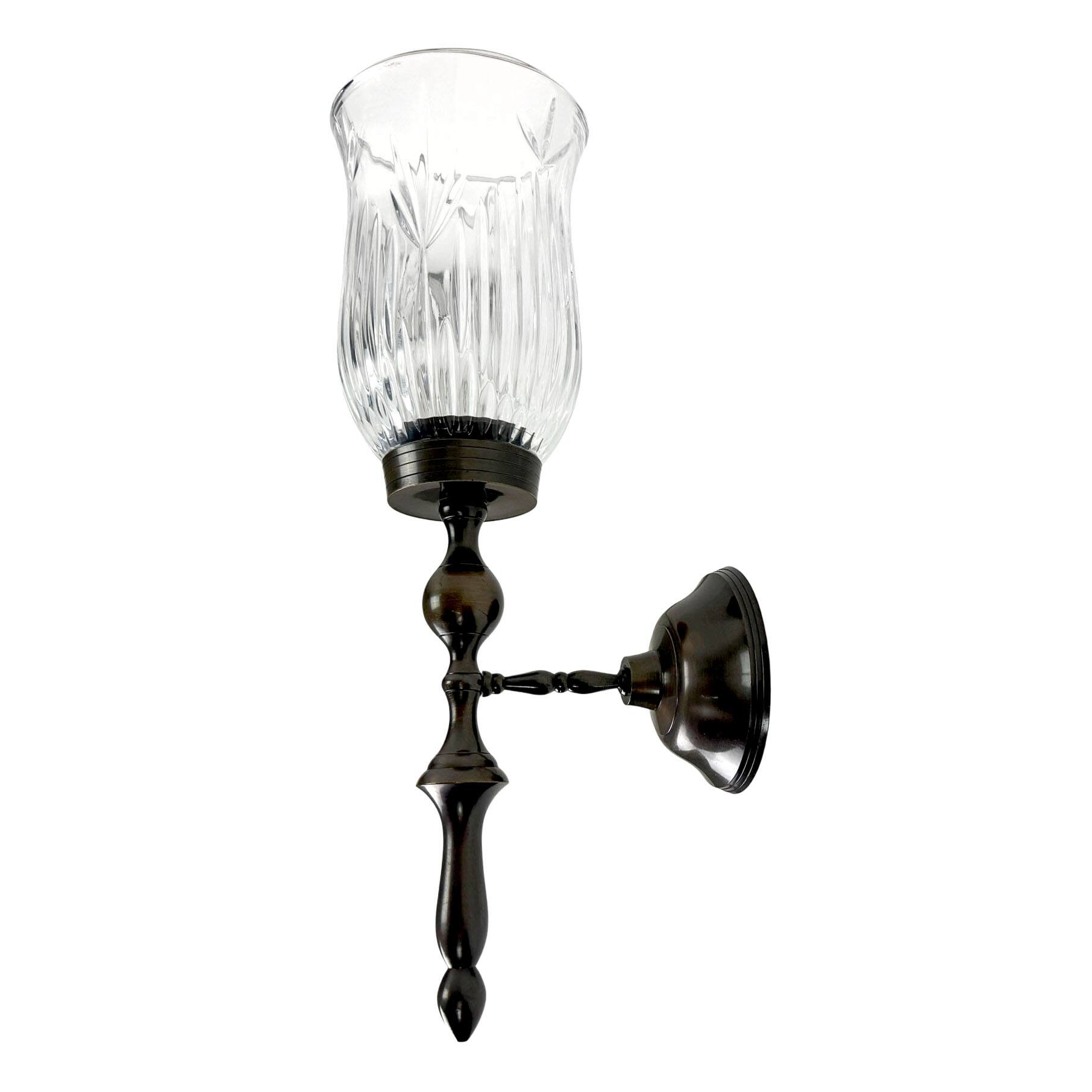 Alt View 9. Things2Die4 - Wall Candle Sconce Bronze Finish Lead Crystal Glass 15 in Metal and Glass - Bronze.