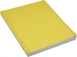 Staples - 9.5" x 11" Computer Paper, 15 lbs., 100 Brightness, 1650/Carton (380482) - White/Canary