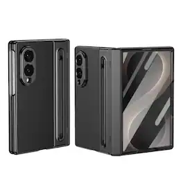 Dteck - Full Body Case for Samsung Galaxy Z Fold8, Rugged Cover with Screen Protector, Hinge Protection & Stylus Pen - Black