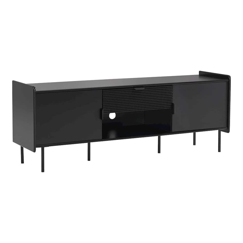 Furniture of America - Rainer Modern TV Stand with Drawer and Doors - Black