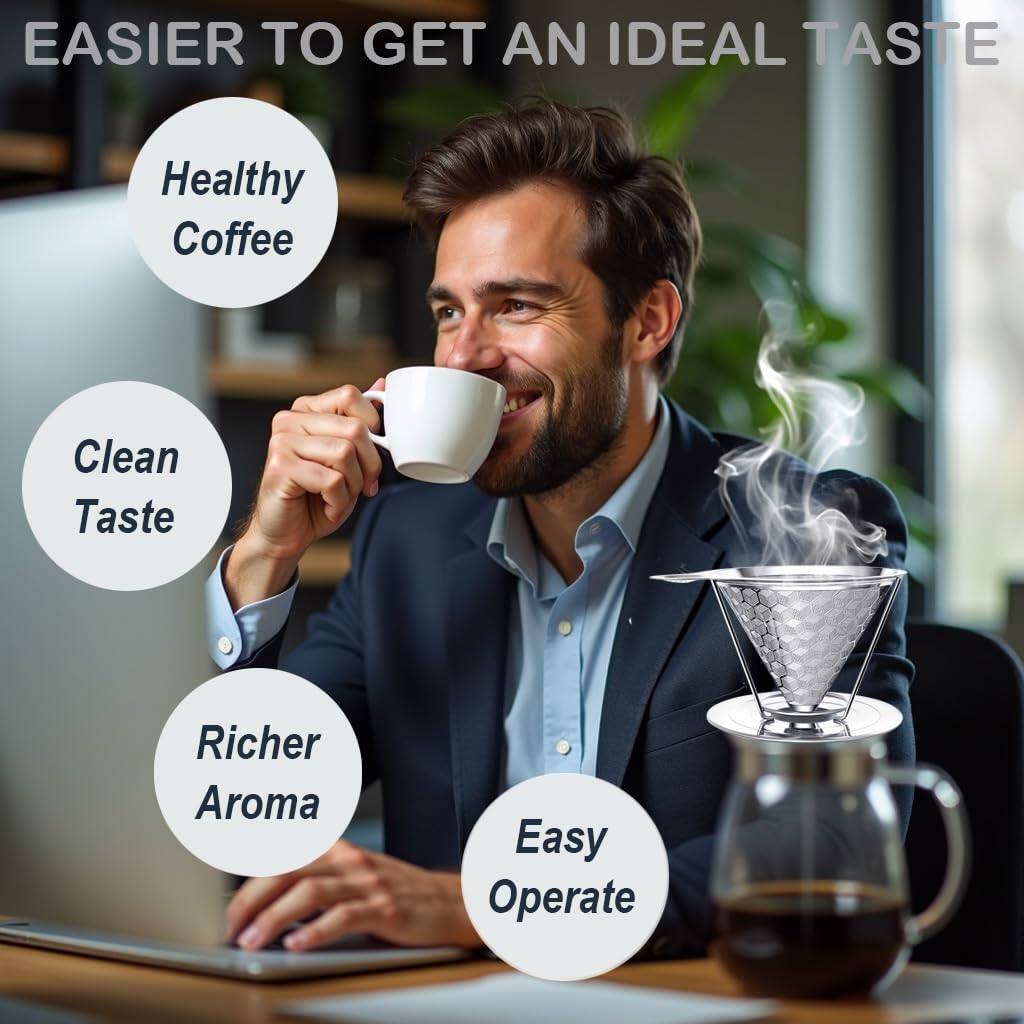 EASIER TO GET AN IDEAL TASTE

- Healthy Coffee
- Clean Taste
- Richer Aroma
- Easy Operate
