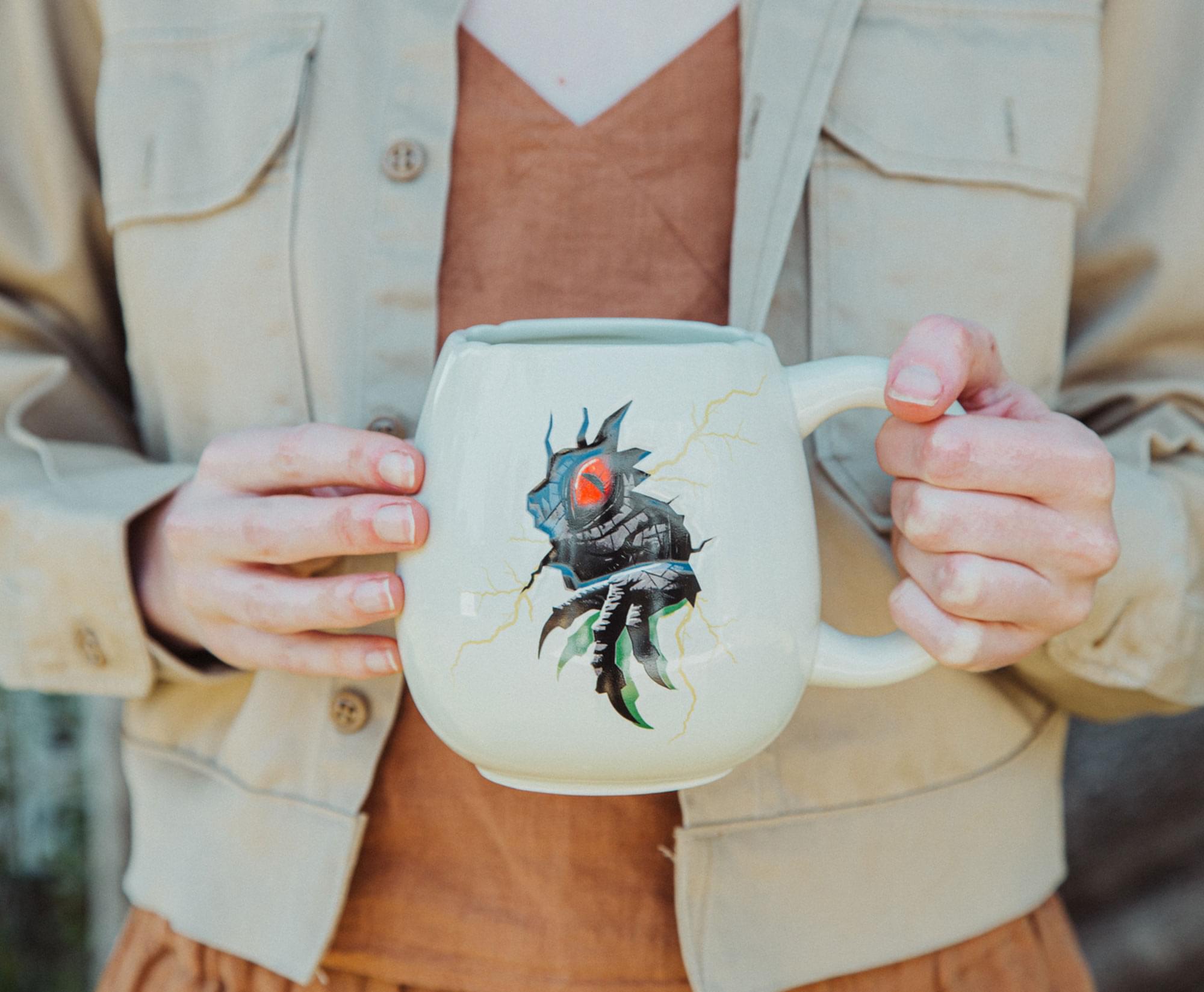 Alt View 10. Silver Buffalo - Jurassic Park Raptor Hatching Sculpted Ceramic Mug | Holds 20 Ounces - White.