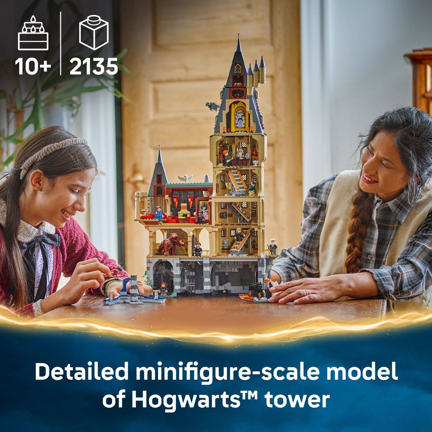 10+ 2135 Detailed minifigure-scale model of Hogwarts™ tower