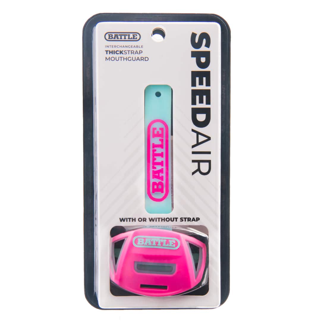 Battle Sports - Speed Air Football Mouthguard - Neon Pink/Aqua
