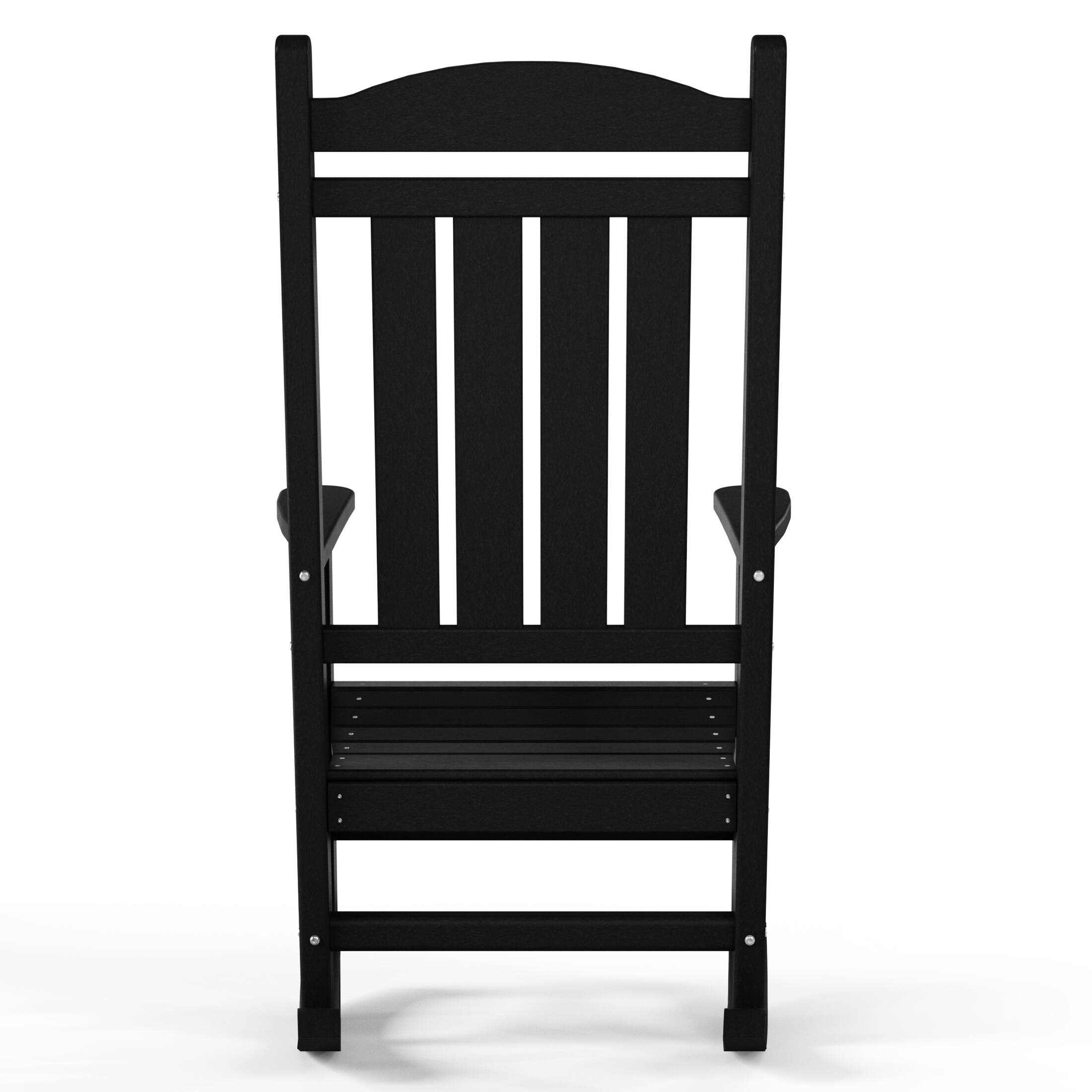Alt View 1. WestinTrends - WestinTrends Malibu Outdoor / Patio rocking chair - Black.