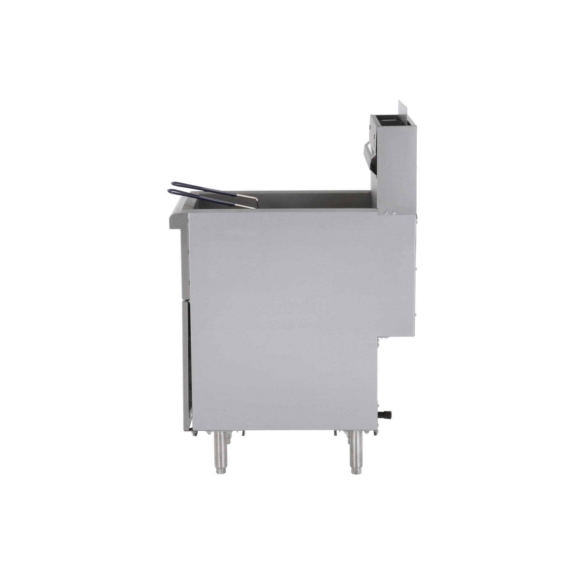 Alt View 3. Magic Chef - 35 Qt. 50 lb. Stainless Steel Commercial Propane Gas Fryer - 120, 000 BTU - Stainless Steel.