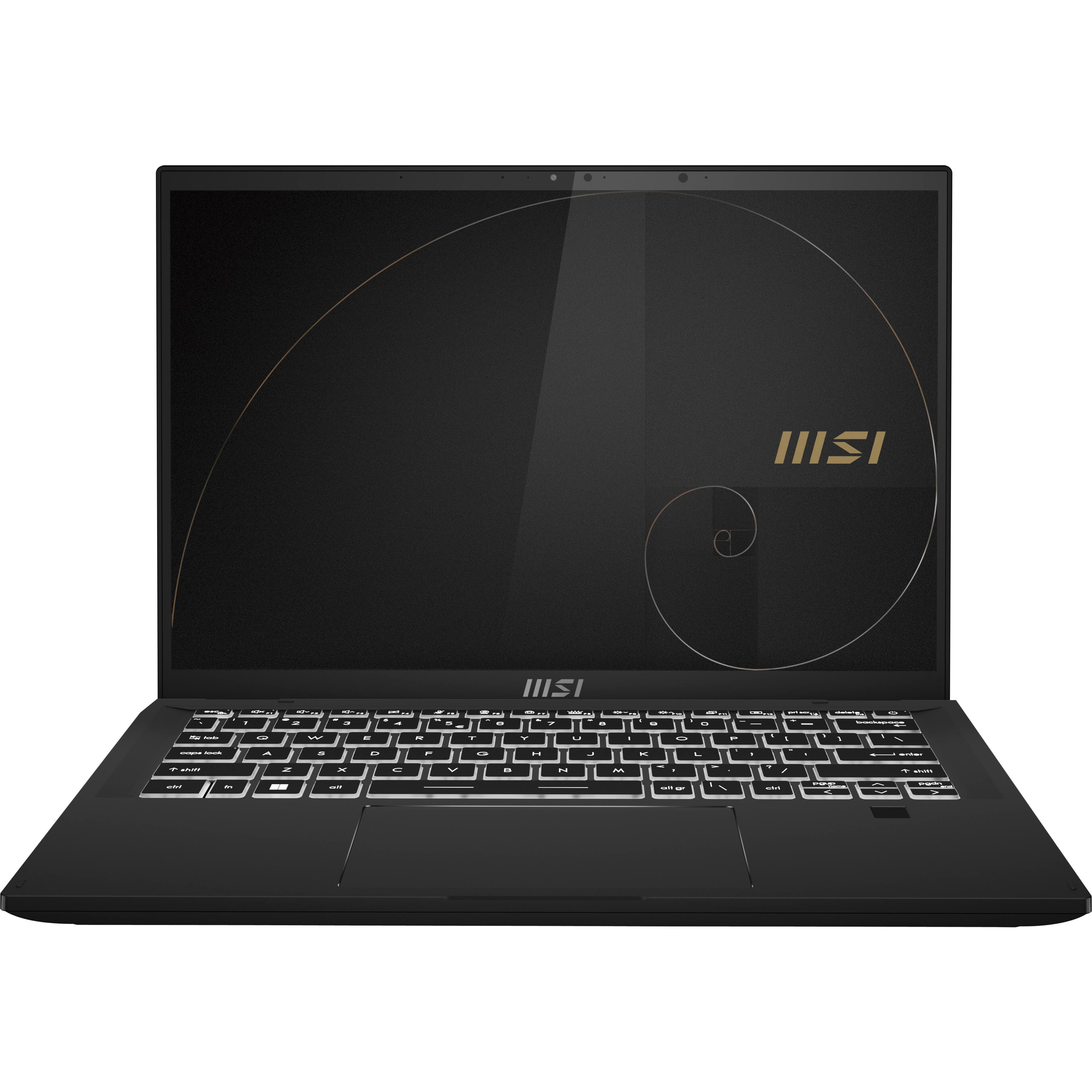 Front. MSI - 14" Laptop - Intel Core i5 - 16 GB Memory - 512 GB SSD - Ink Black.