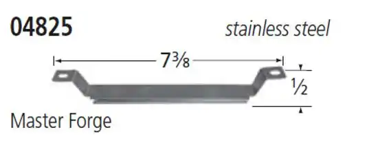 04825 Master Forge 7 3/8 stainless steel + Y 1/2