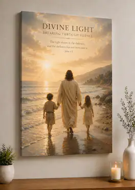 FC Design Large Divine Light Beach Canvas Print 24x36" Coastal ...