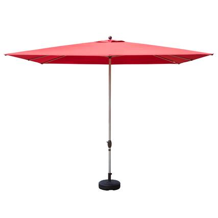 Front. Ecooso - Rectangle Patio Umbrella with Crank Lift(Base not included) - Brick red.