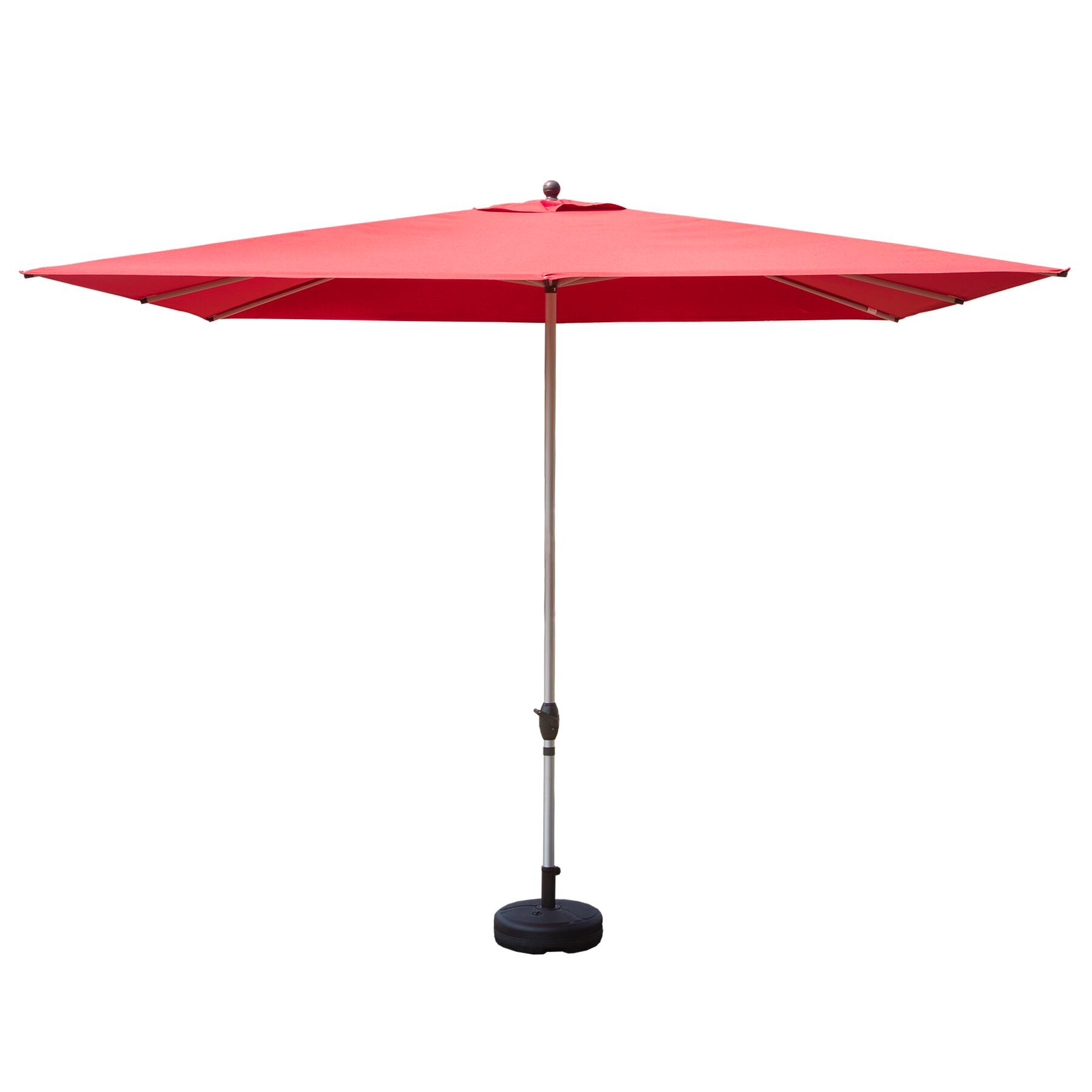 Ecooso - Rectangle Patio Umbrella with Crank Lift(Base not included) - Brick red