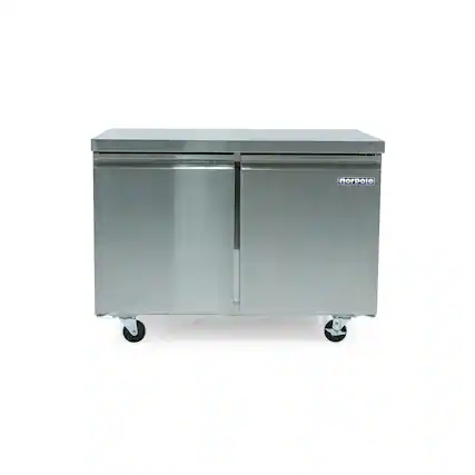 Front. Magic Chef - 2-Door 12 cu. ft. Commercial Under Counter Upright Freezer in Stainless Steel - Stainless Steel.