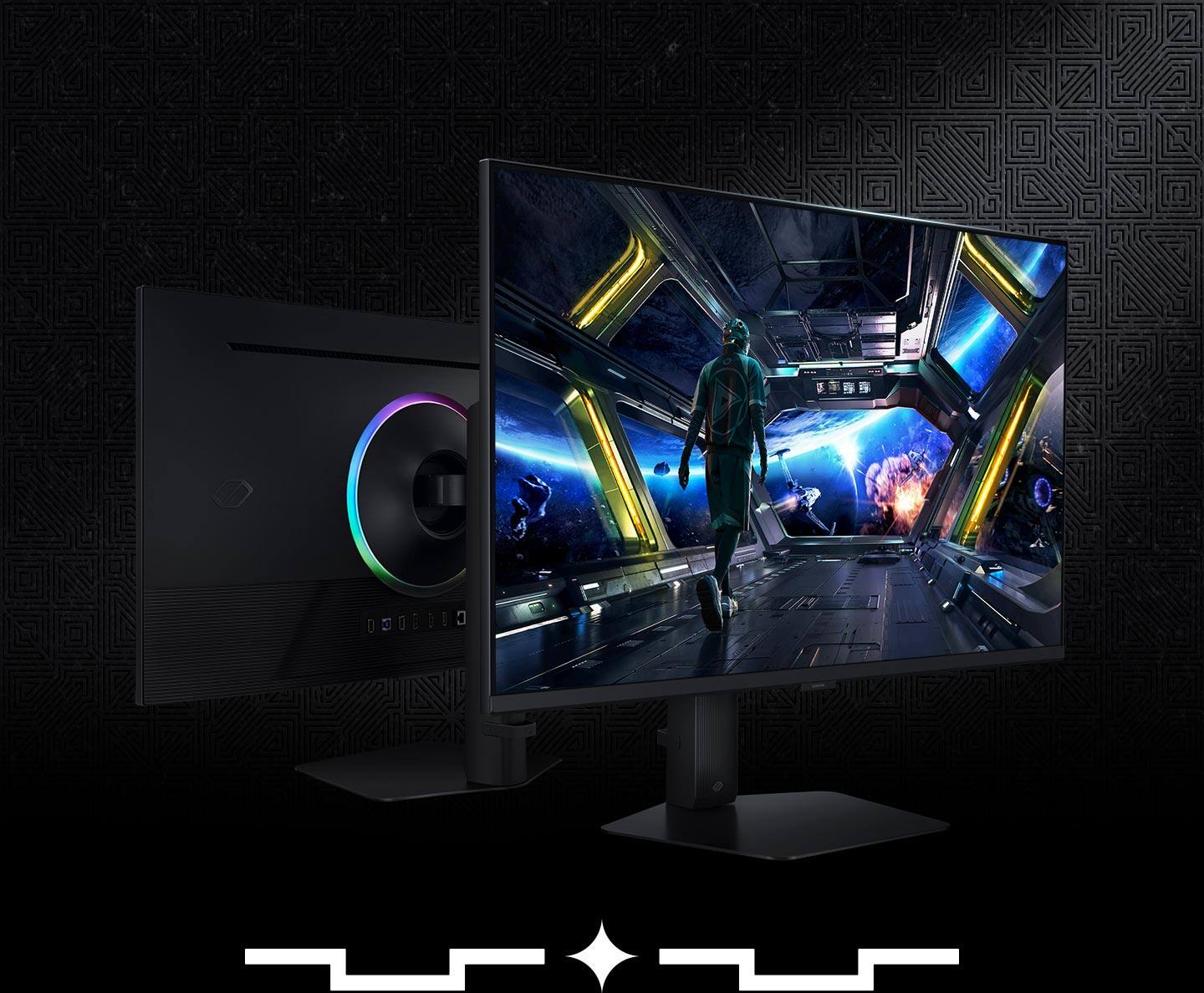 Alt View 22. Samsung - 32" Odyssey G7 (G70D) 4K UHD IPS AMD FreeSync Premium Pro and G-Sync Compatible Smart Gaming Monitor with HDR400 - Black.