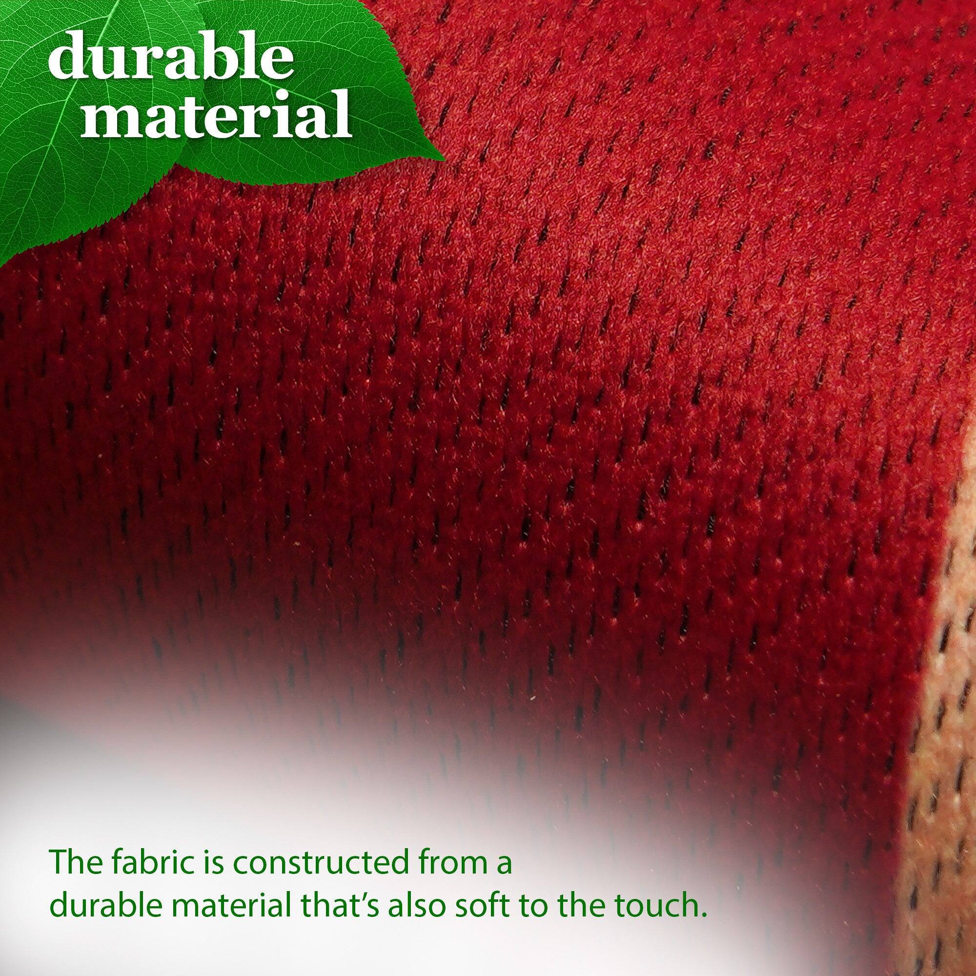 The fabric is constructed from a durable material that's also soft to the touch.