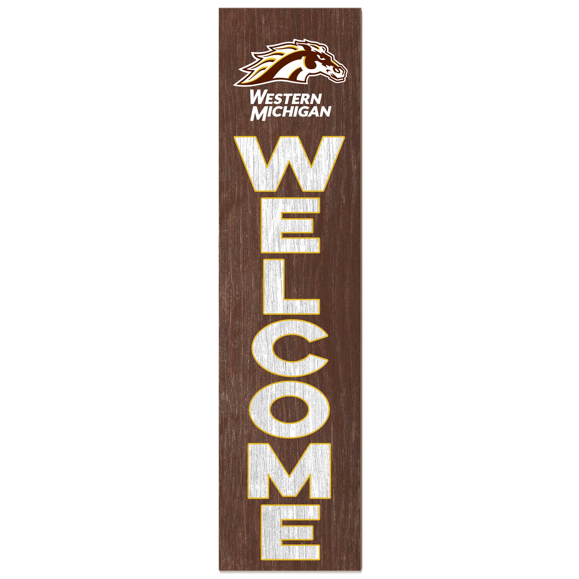 Western Michigan Broncos 12'' x 48'' Welcome Outdoor Leaner