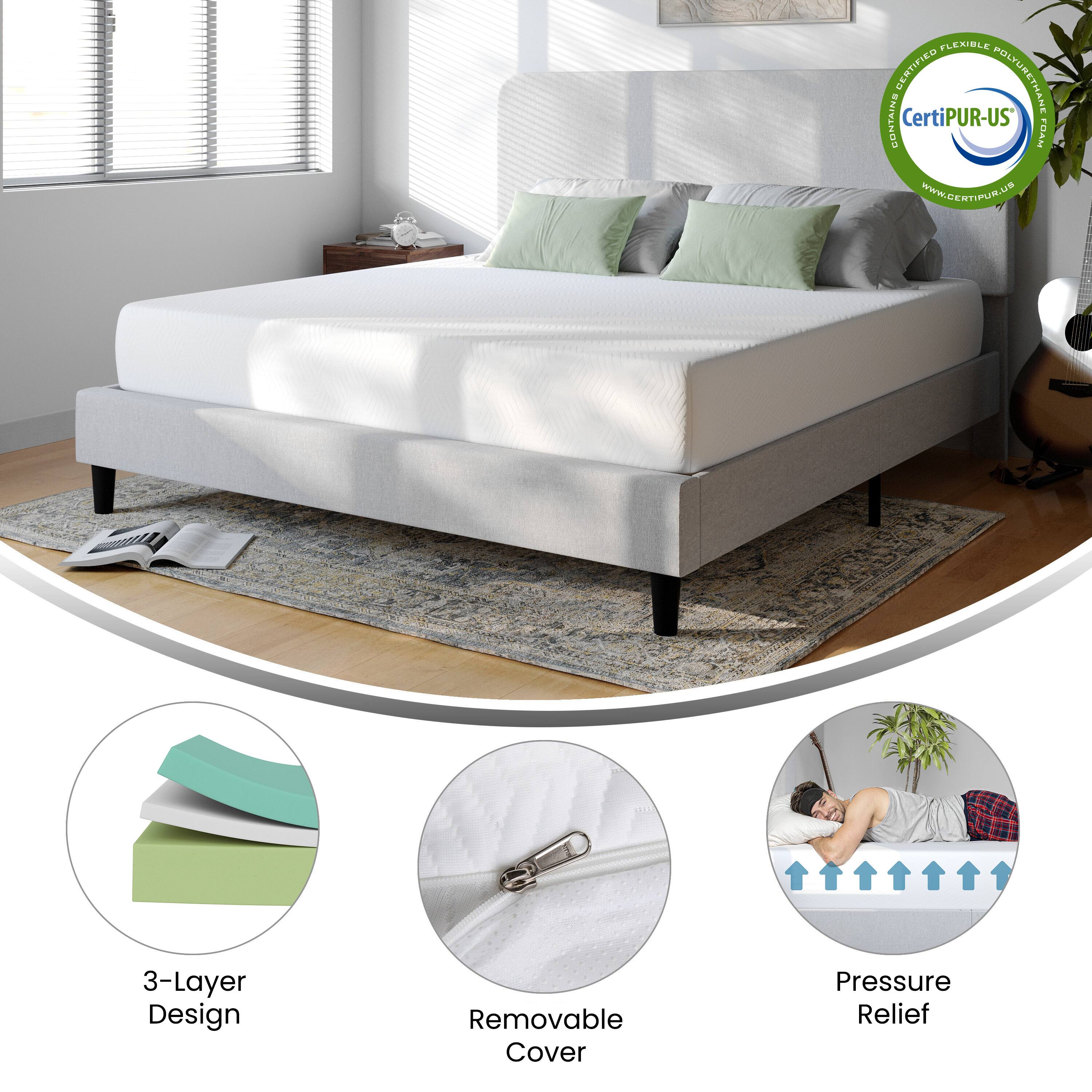 - PLEXIBLE CERTIFIED CONTAINS CertiPUR-US POLYURETHANE
- 3-Layer Design
- Removable Cover
- Pressure Relief
- CertiPUR-US
- www.certipur-us.com