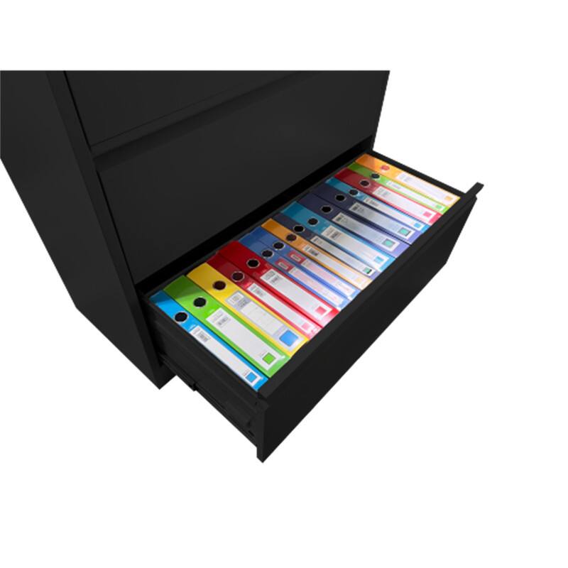 Alt View 5. HTUTWOO - Lateral File Cabinet 4 Drawer –Filing Cabinet with Lock,Lockable File Cabinet for Home Office,Locking Metal File Cabinet - Black.