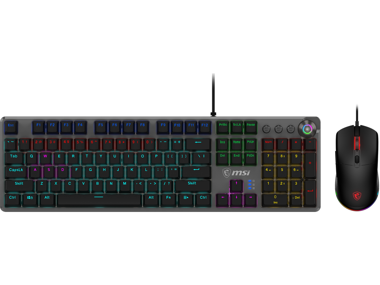 MSI - Forge GK310 Mech Combo - Red Switches, Ergonomic, Anti-Ghosting - RGB