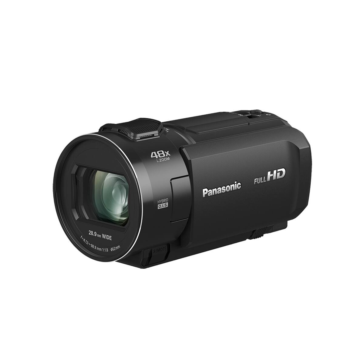 48x i.ZOOM  
FULL HD  
Panasonic  
28.9mm WIDE  
4.12-98.9mm 1:1.8-6.2mm  
HYBRID O.I.S.  
REMOTE