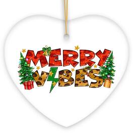 OrnamentallyYou - Merry Vibes Energetic Rock Theme Christmas Ornament - Multi-colored