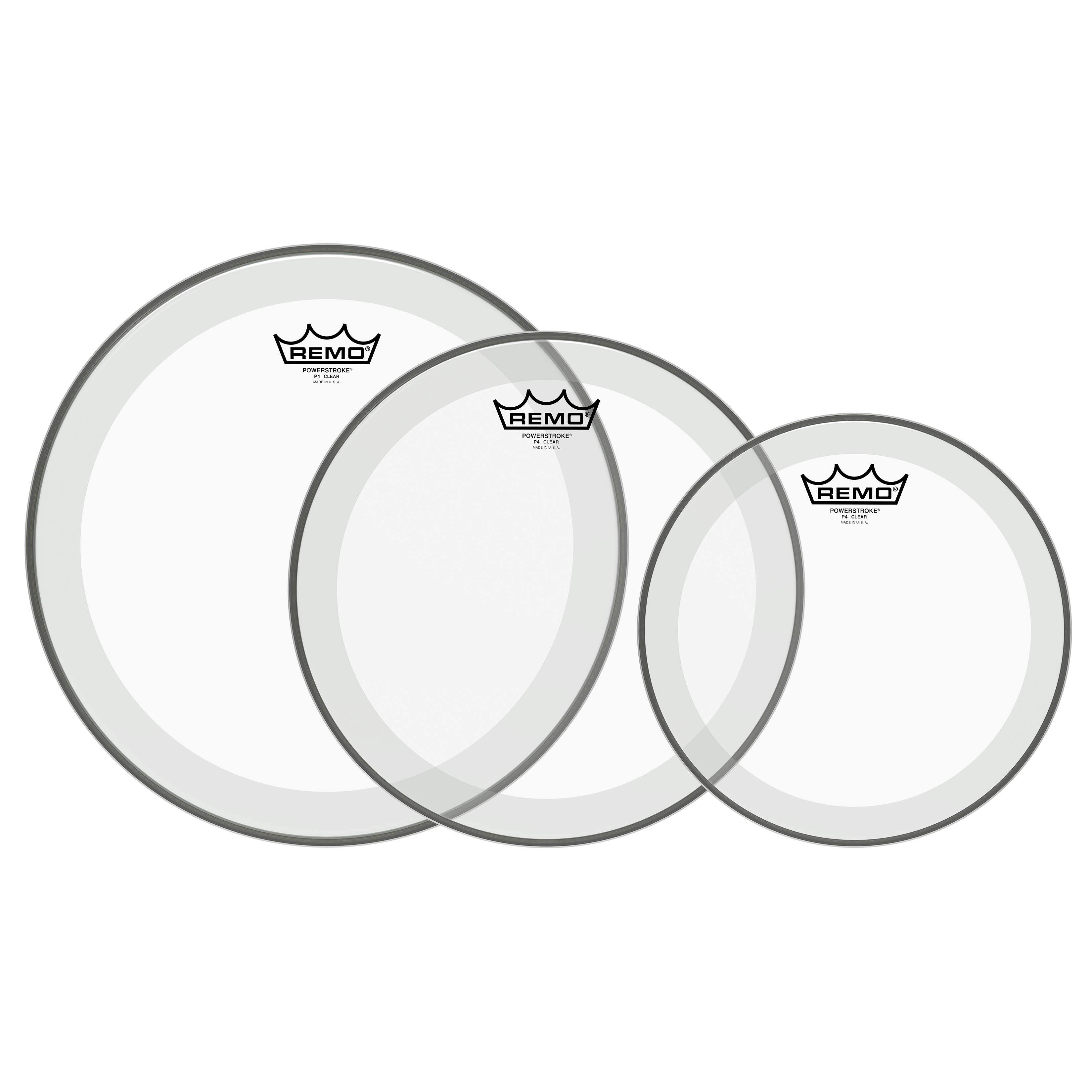Remo - Tom Pack (10,12,14 Clear P4), Domestic Only