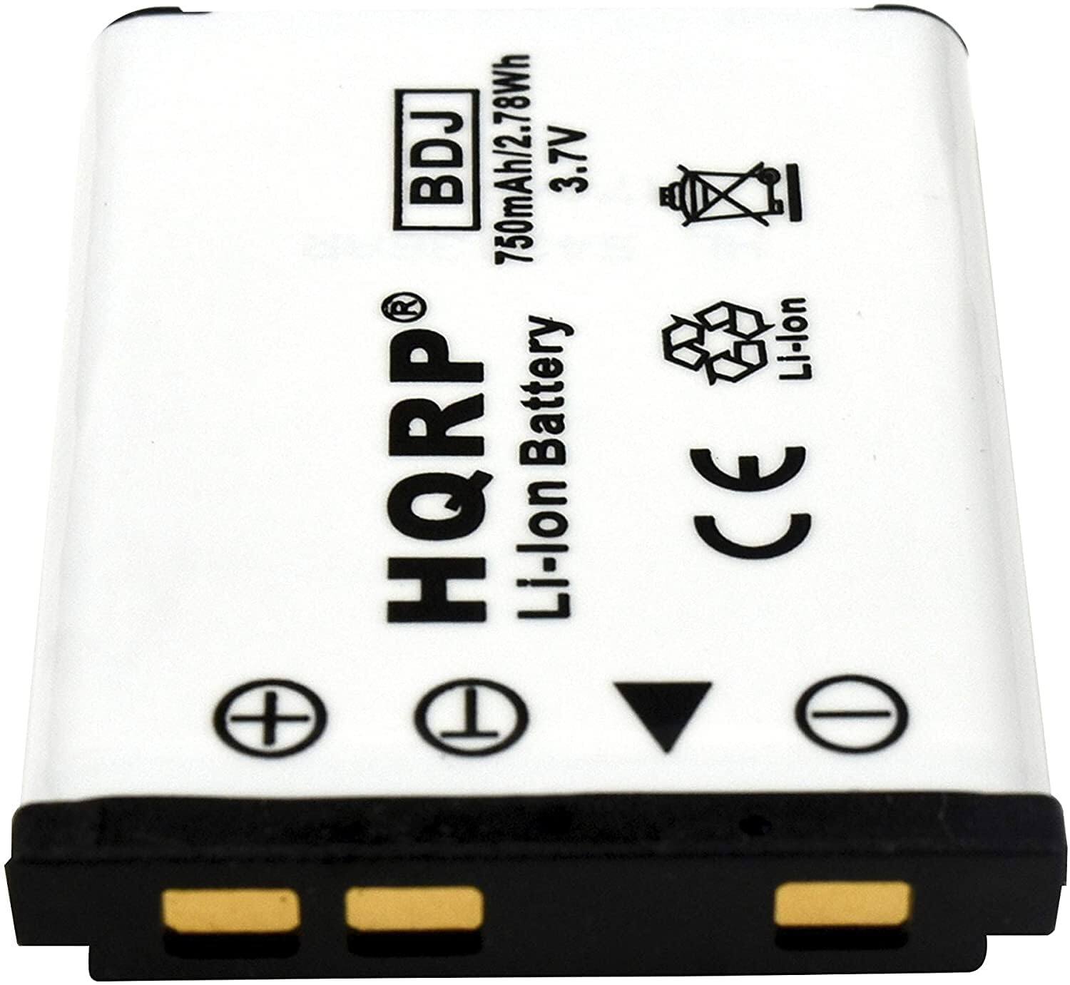 BDJ 750mAh/2.78Wh 3.7V R Battery HQRP Li-lon 1 Li-lon CE