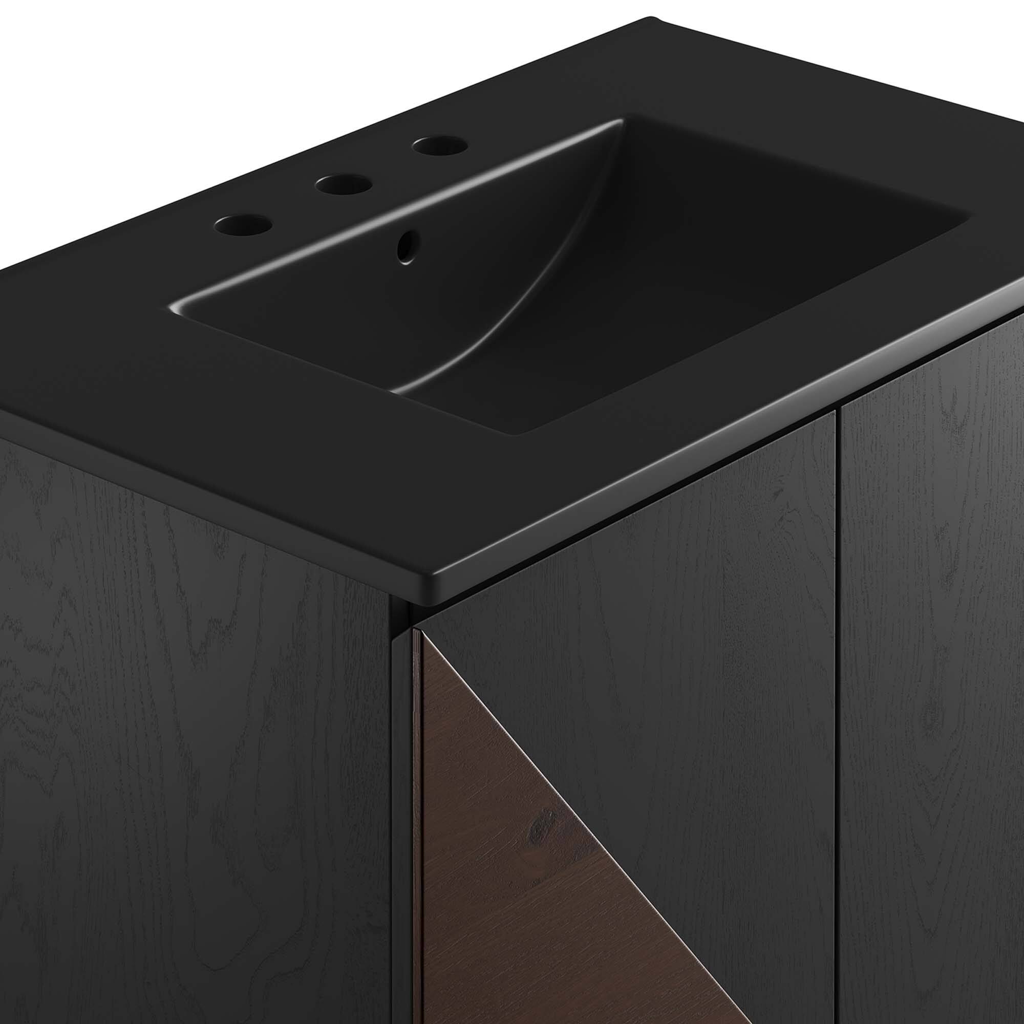 Alt View 7. Modway - Alchemist Bathroom Vanity Basin Included by Modway - Black Black.