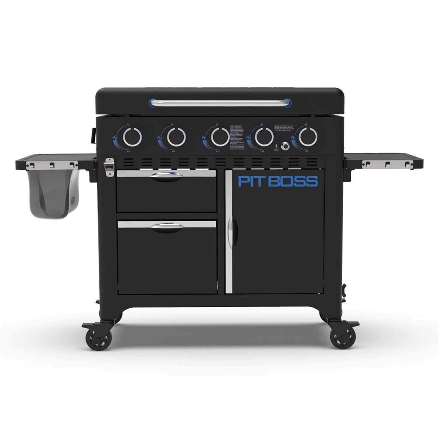 Alt View 11. Pit Boss - Ultimate Outdoor Gas 5-Burner Griddle - Black.