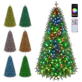 Costway - 6.3 FT Smart Christmas Tree with Remote APP 230 Pre-Lit RGB LED Lights Music Sync - Green