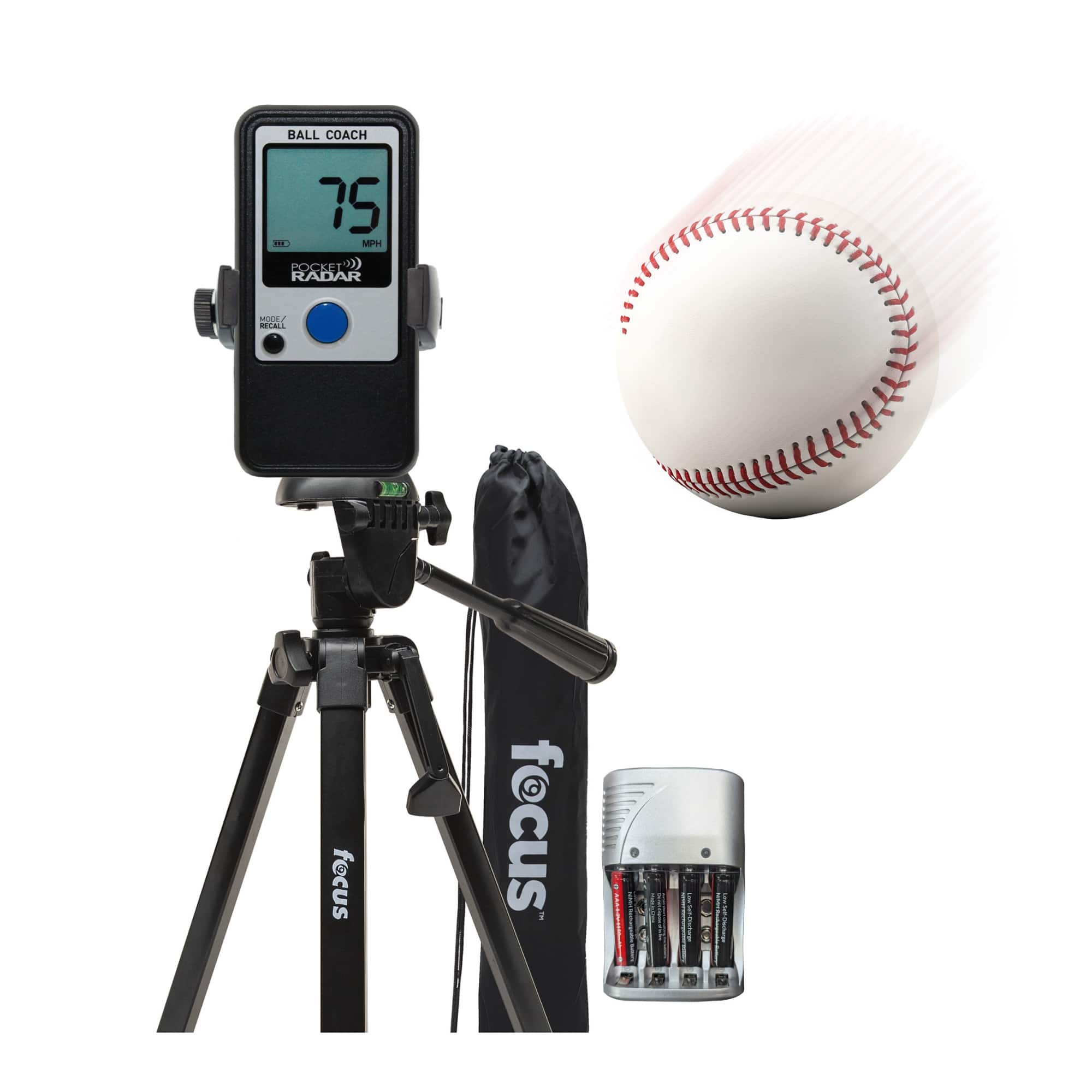 Pocket Radar - Ball Coach/Pro-Level Speed Training Tool with Accessory Bundle