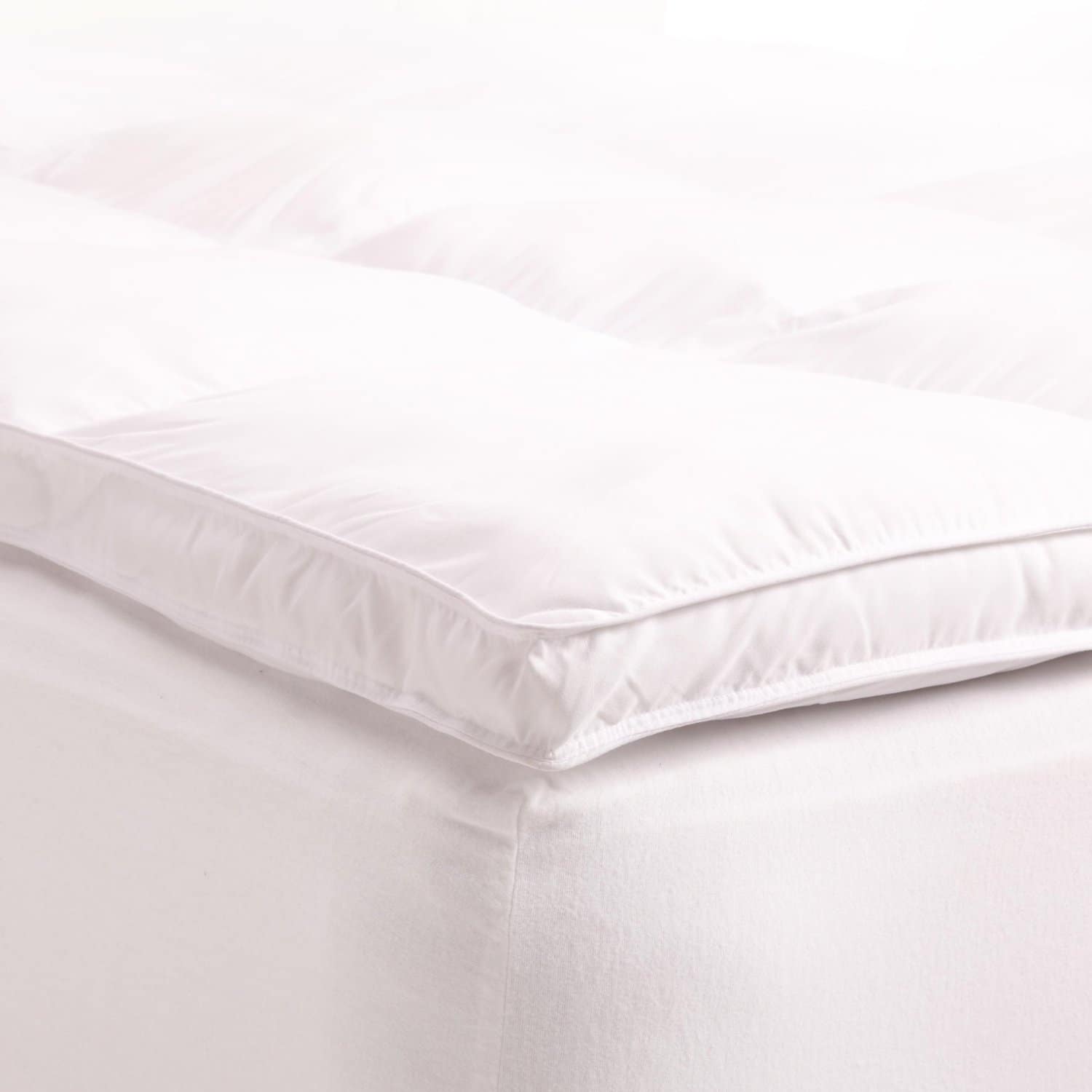 Hivvago - Queen size Down Alternative Mattress Topper - White