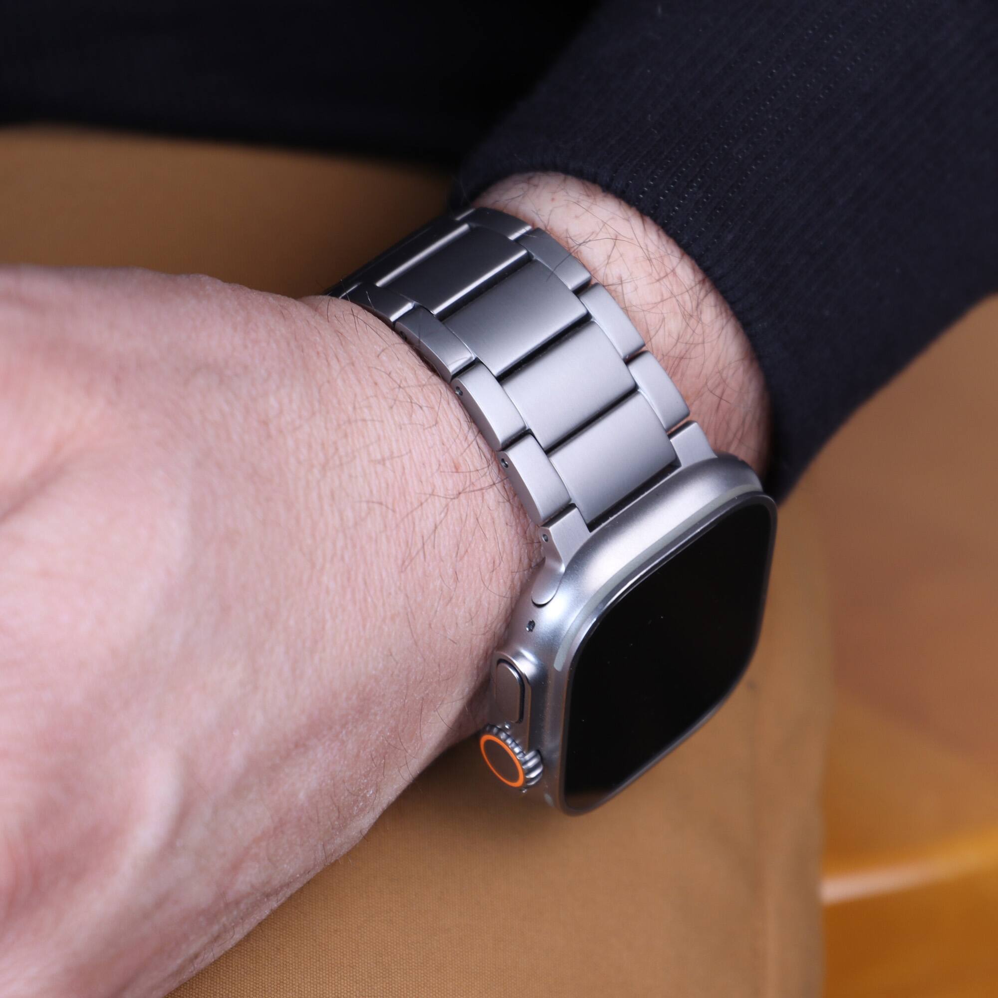 Alt View 3. Ultra Supply Co - Titanium Band for Apple Watch Ultra 3/2/1 49mm - Natural Titanium.