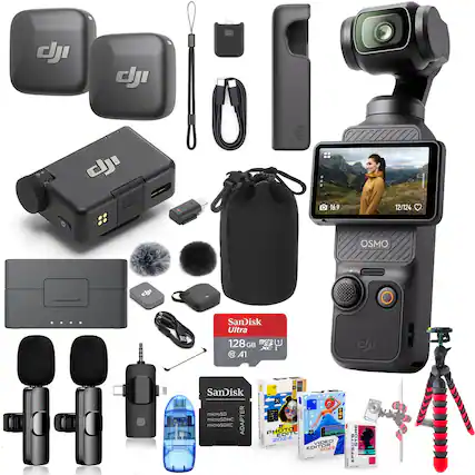 J dJI 4 71 O 16.9 12/124 O OSMO c .... SanDisk Ultra 128 GB me XC E A1 dj SanDisk microso microSDHC ADAPTER microSDXc x ....... - PHOTO EDIT 2024 VIDEO EDITOR ED PORD STORE EFFECTS Heo
