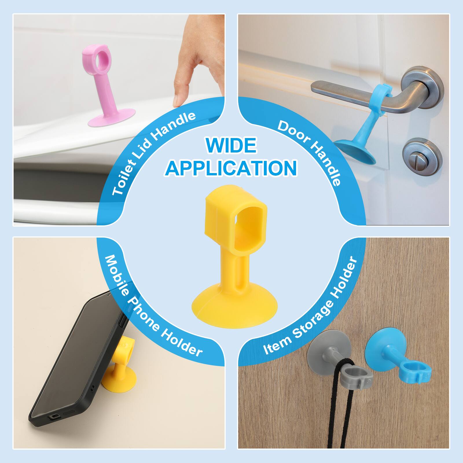 I Handle Door Lid WIDE Toilet APPLICATION Handle Mobile Phone Holder Storage Item