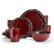 Front. Elama - Elama Regency 16 Piece Luxurious Stoneware Dinnerware with Complete Setting for 4, 16pc - Red.