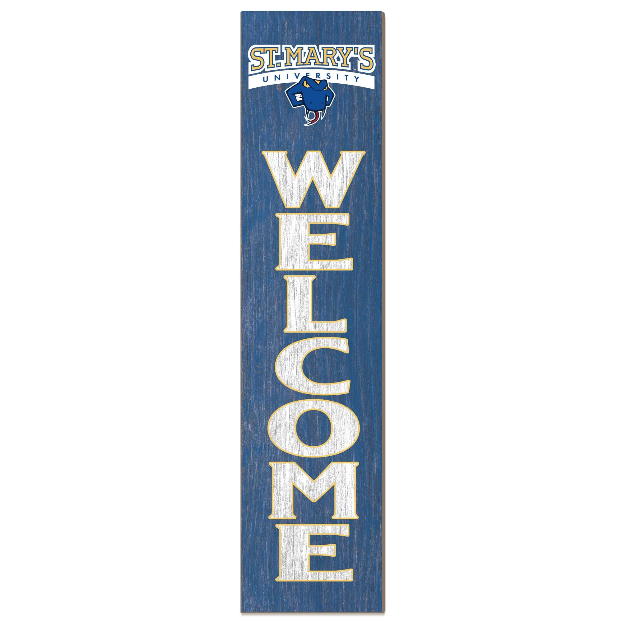 St. Mary's University Rattlers 12'' x 48'' Welcome Outdoor Leaner